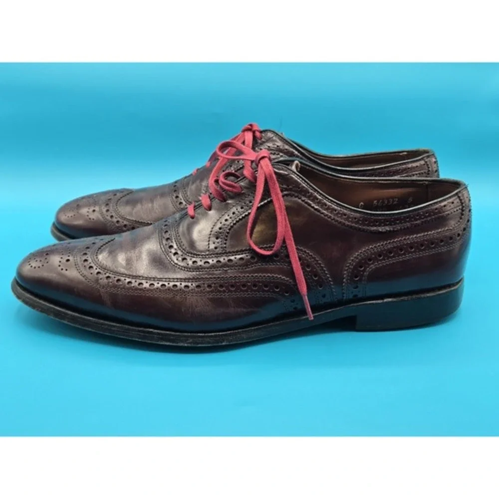 Allen Edmonds McAllister Shoes Burgundy Men Size 12 C Made USA Businessman Dress